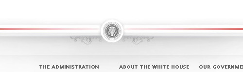 White House Website Showing New Branding